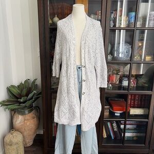 J Jill, Duster Sweater with Diamond Pattern, size XL